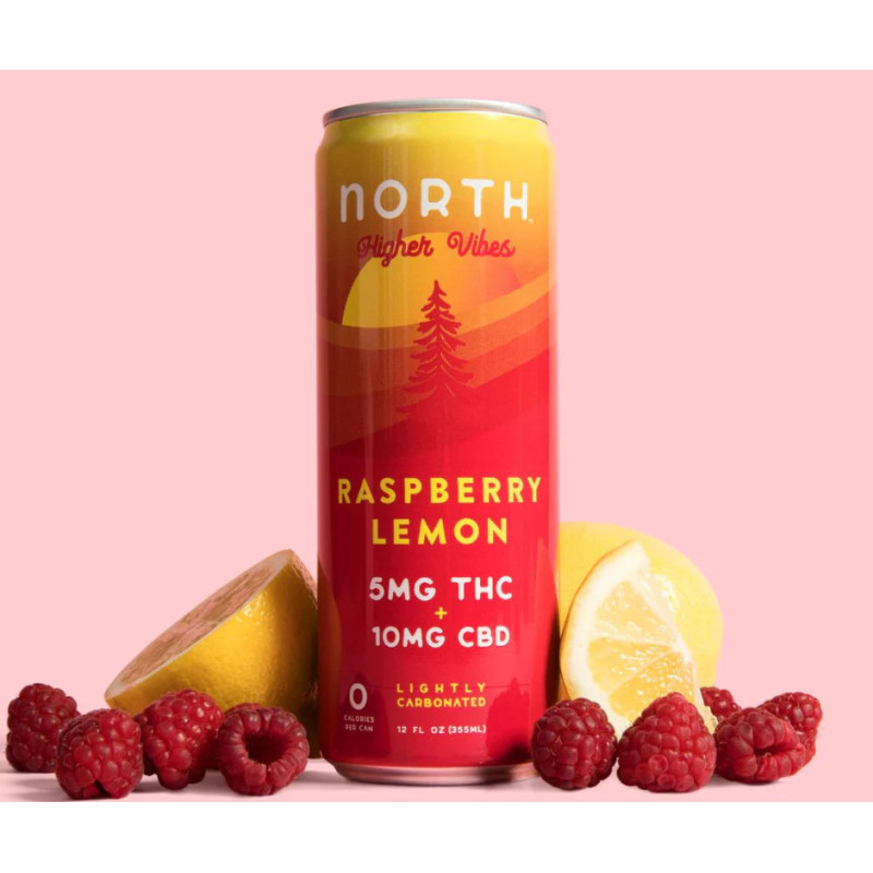 North  Raspberry Lemon THC + CBD Seltzer